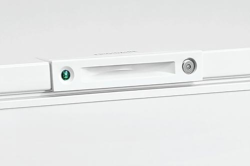 Close up of Lock on Chest Freezer
