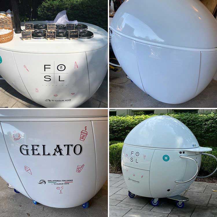 Berry Cart decorated with custom vinyl
