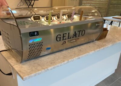 Gelato Tabletop on marble countertop